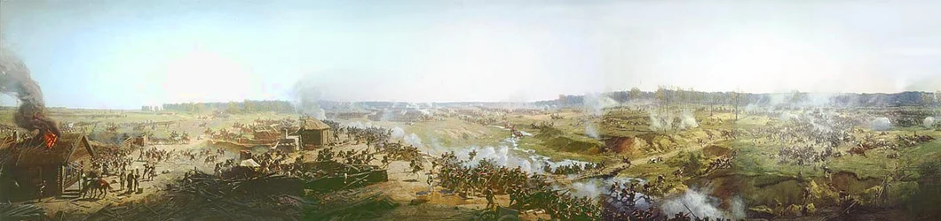 Panorama over Moskvaslaget i 1812 eller Slaget ved Borodino.